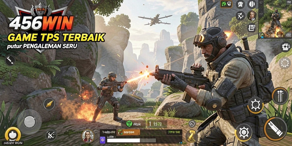 Tangkapan layar utama <strong>456WIN</strong> menunjukkan aksi seru dalam permainan TPS.