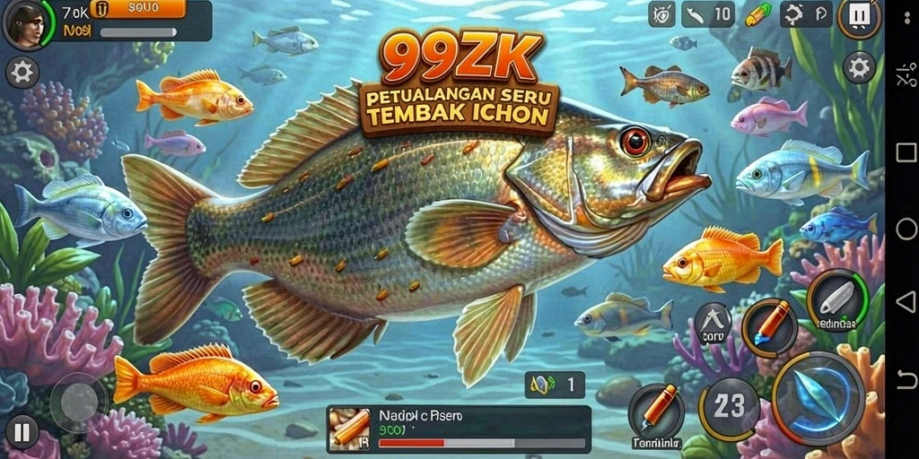 Tangkapan layar gameplay seru Tembak Ikan 99ZK.