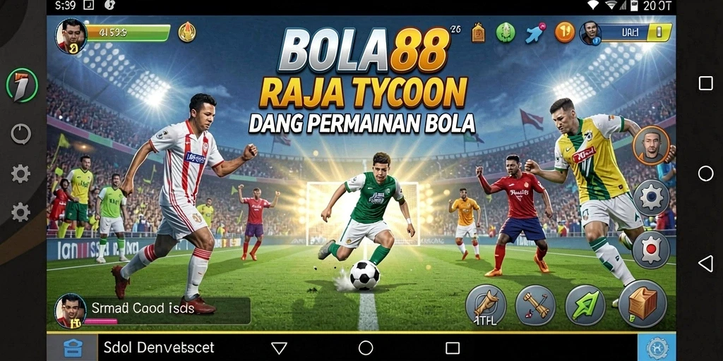Tampilan gameplay BOLA88 yang mendebarkan dalam mengelola tim sepak bola.