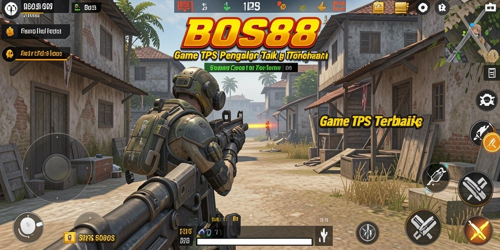 Tampilan gameplay mendebarkan di BOS88 dengan aksi TPS yang intens.