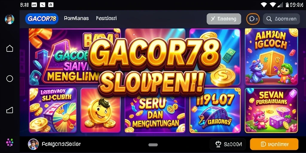 Tampilan gameplay slot GACOR78 yang menarik dan interaktif.