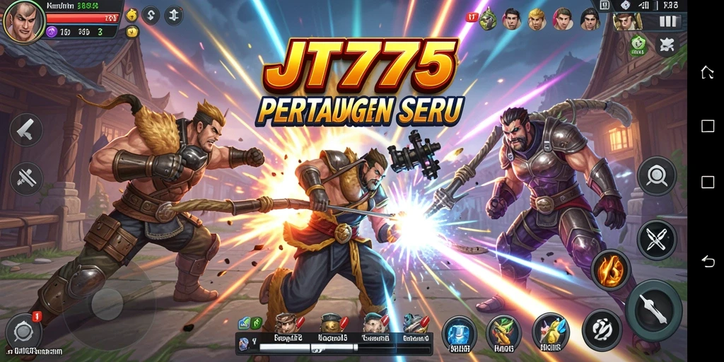 Screenshot gameplay JT777 menampilkan aksi mendebarkan dalam pertarungan.