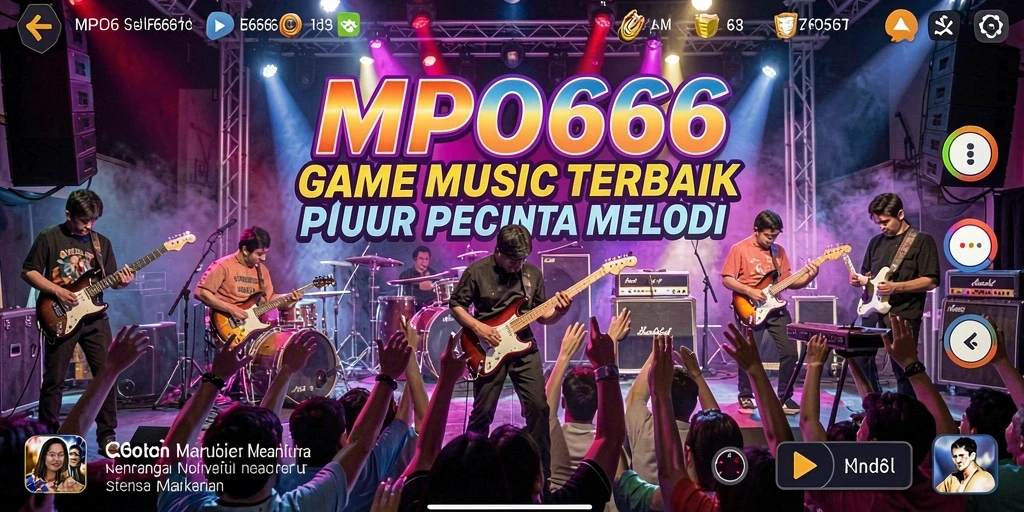 Tampilan gameplay MPO666 dengan irama musik yang penuh energi.