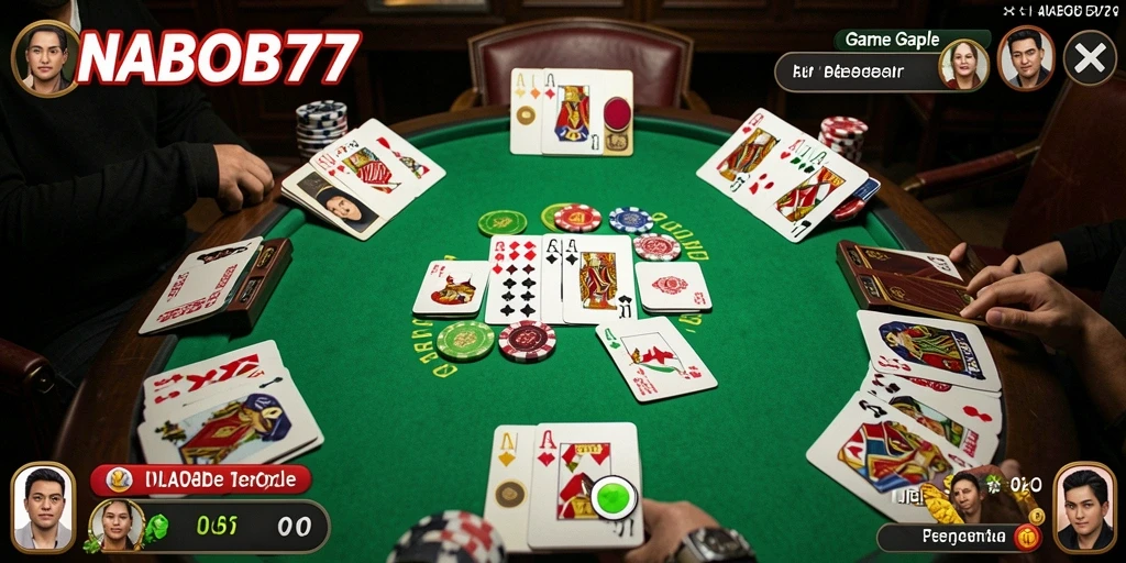 Screenshot gameplay NABOB77 menampilkan keseruan permainan Gaple.