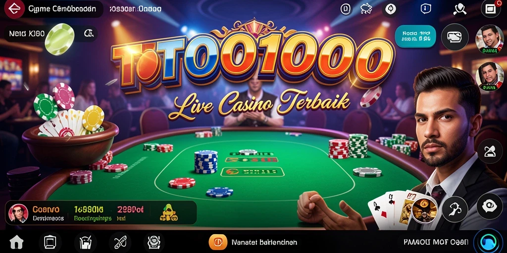 Gameplay TOTO1000 yang seru dengan dealer langsung.