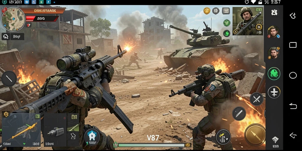 Tampilan gameplay <strong>V87</strong> yang penuh aksi dan strategi.