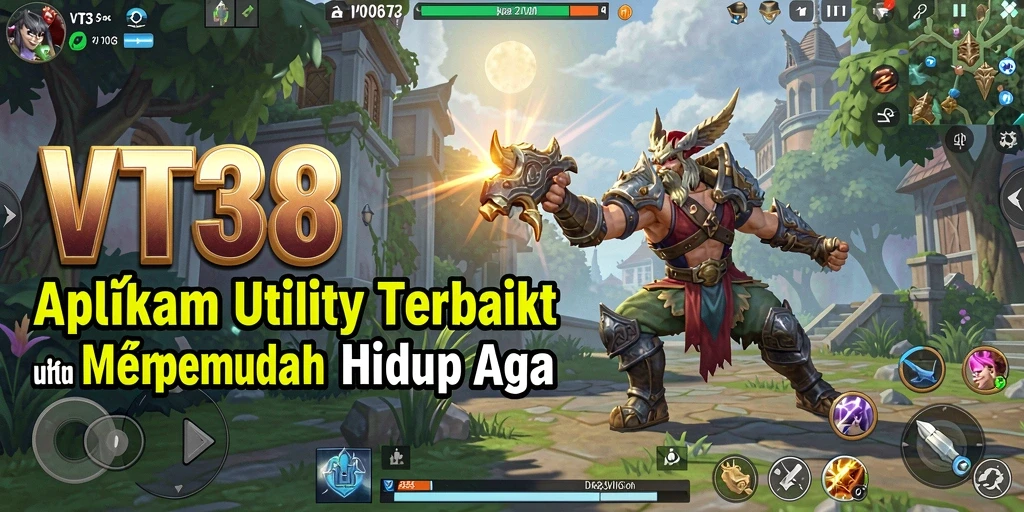 Screenshot utama VT38 menampilkan antarmuka aplikasi Utility yang menarik.